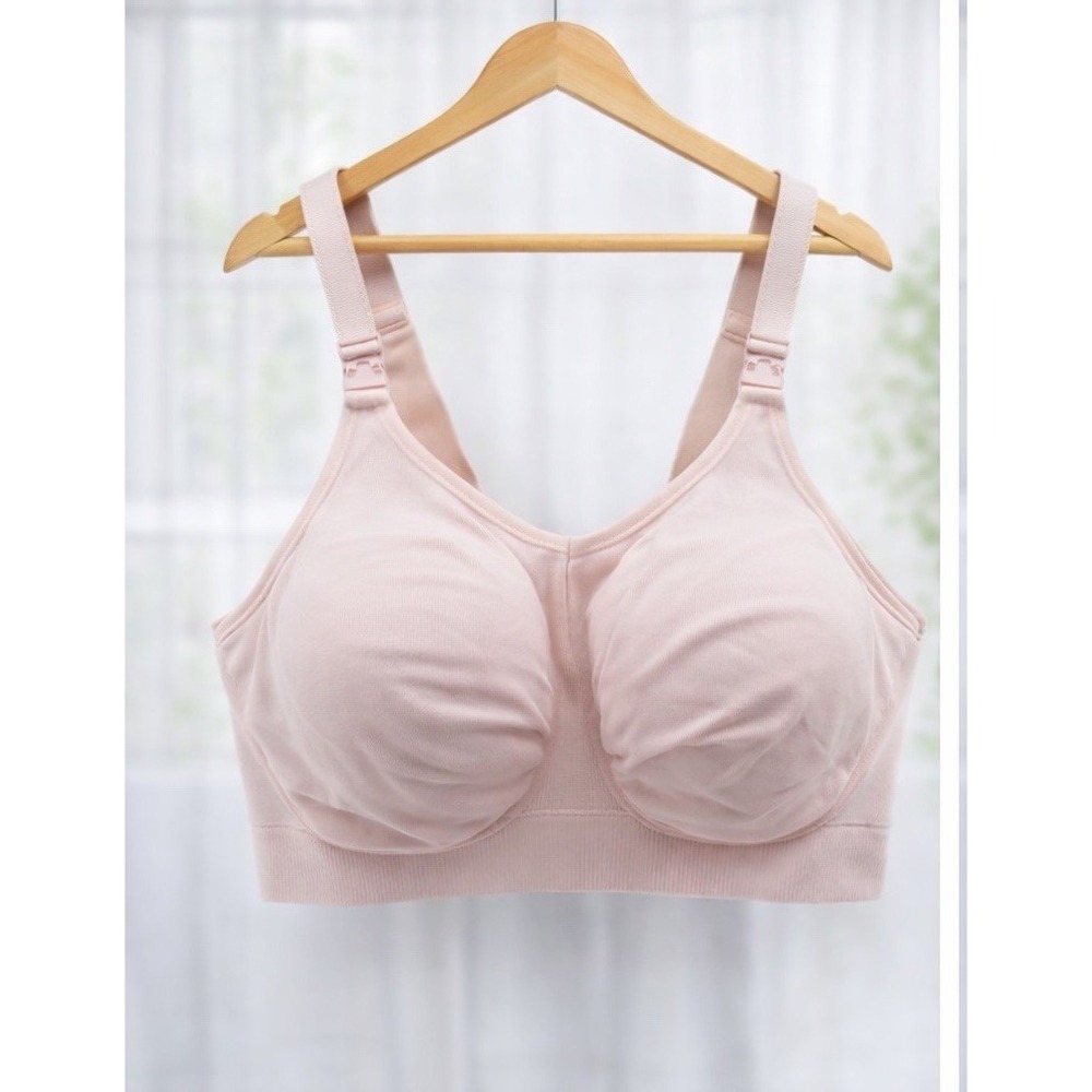 New Bravado!‎ Designs Body Silk Seamless Nursing Bra Pink Size Large Wireless